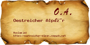 Oestreicher Alpár névjegykártya